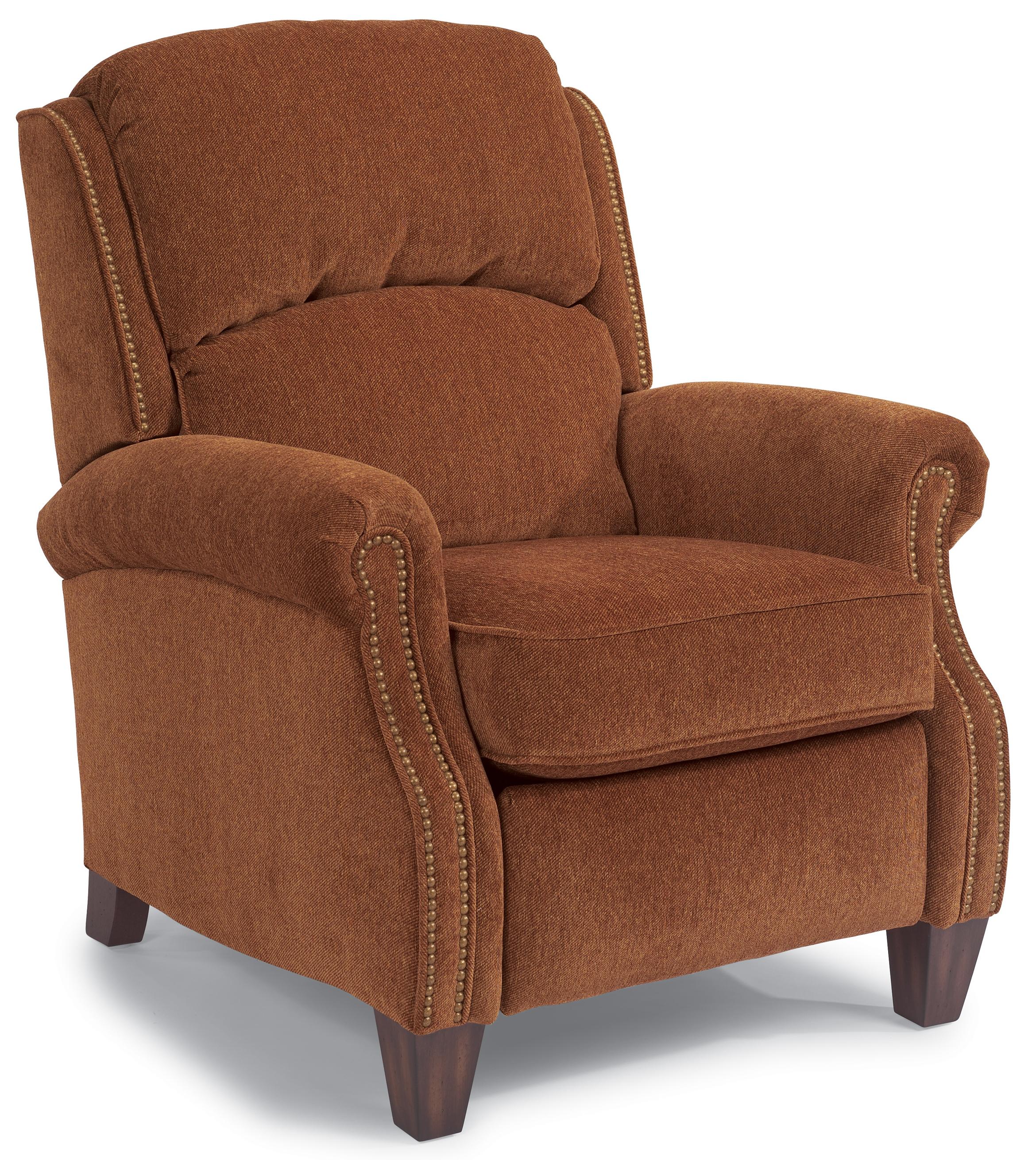 Flexsteel Accents Whistler High Leg Recliner with Nail Head Trim